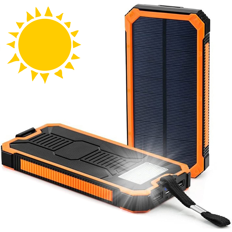 Heavy Duty Ηλιακό Powerbank & Φακός LED - Φορητή Μπαταρία Φορτιστής & Φωτιστικό Επιβίωσης με Ηλιακό Πάνελ Υψηλής Ισχύος 2A - Solar Power Bank Battery Charger